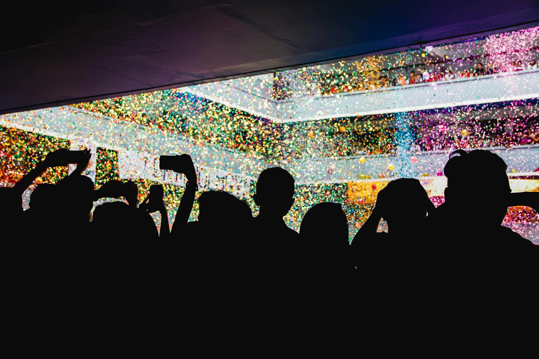 Celebration with confetti