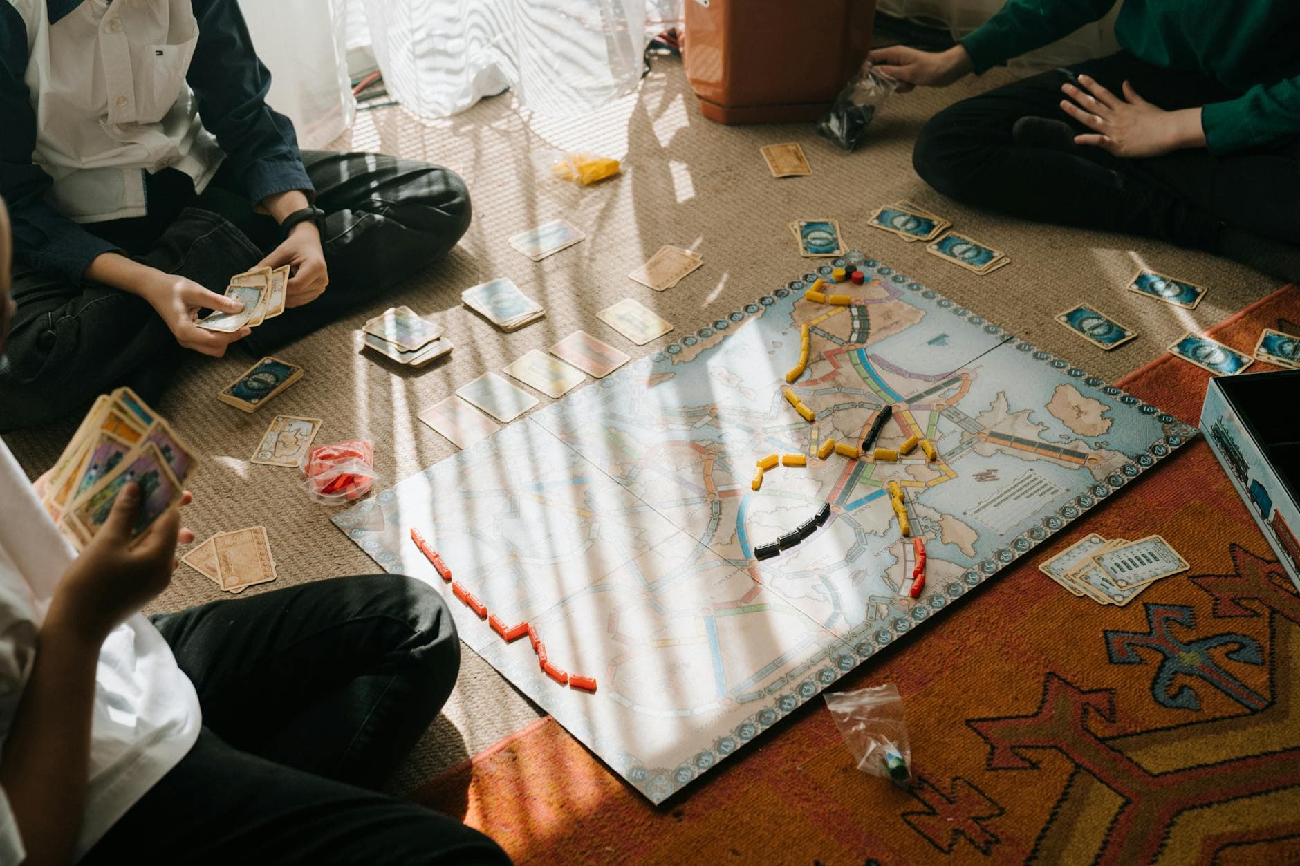 People playing games on a virtual video call